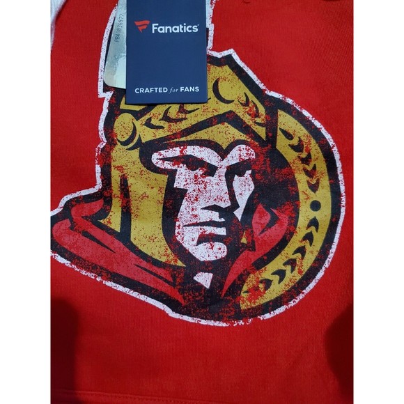 Ottawa Senators Fanatics Branded Splatter Logo Pullover Hoodie - Red Size M - Picture 3 of 4